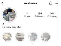 an image of someone's instagrams on their iphone or ipad with the text, he is my dear blue