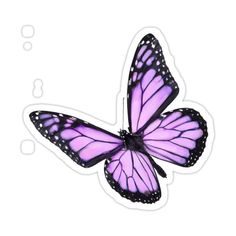 a purple butterfly flying through the air