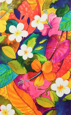 an image of flowers painted on canvases with watercolor pencils and markers in the background