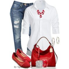 http://feedproxy.google.com/~r/amazingoutfits/~3/s2Vu2u_H8Hg/AmazingOutfits.page <<< FIND MORE Mode Casual, Looks Chic, Weekend Wear, Outfit Casual, Red Shoes, Polyvore Outfits, Look Fashion, Spring Summer Fashion, Work Outfit