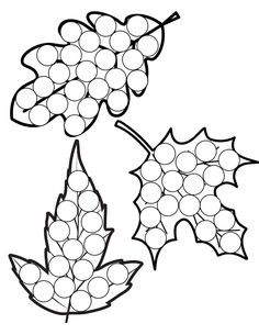 two leaves with dots on them coloring page