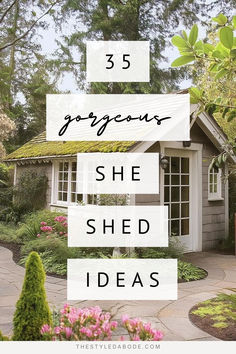 She Shed /interior Ideas 10x12 Garden Shed, 6x8 Shed Ideas, How To Build A Small Shed, Beautiful Sheds Ideas, Backyard She Shed Ideas, She Shed Colors Exterior, Backyard Guest House Plans, Backyard Studio Guest Houses, Cute Sheds Ideas Backyards