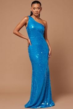 Available In Turquoise And Iridescent. Sequin Maxi Dress One Shoulder Hidden Back Zipper Lined Mild Stretch Shell: 100% Polyester Lining: 100% Polyester Imported | The Britney Sequin Gown Dress in Turquoise size XS by Fashion Nova Iridescent Dress, Turquoise Fashion, Iridescent Sequin, Dress One Shoulder, Sequin Maxi, Sequin Maxi Dress, Sequin Gown, Gown Dress, Beautiful Gowns