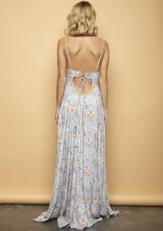 open back floral maxi - sky blue - shophearts - 6 Floral Maxi, Backless Dress Formal, Cute Dresses, Sky Blue, Open Back, Blue Sky, Dress Shop, Party Dress, Cute Outfits