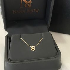 "This little classic initial letter cut-out is composed of 14K solid gold and beautifully complemented by a durable 14K solid gold adjustable chain. ♦ Initial Letter Dimensions: approximately 5mm (w) x 5mm (h) ♦ Metal Finish: High Shine Polish ♦ This design is available in Rose, White and Yellow 14K Gold ♦ Our inventory is limited on Etsy. You can find more quantities and unique designs by vising our website: www.nanabijoujewelry.com ♦ This item is proudly made in USA and also available in 18K s 14k Gold Initial Pendant Name Necklace For Anniversary, Everyday Yellow Gold Initial Necklace With Custom Name, 14k Gold Initials Name Necklace For Anniversary, Classic Yellow Gold Initial Necklace For Personalized Gift, Gold 14k Name Necklace For Anniversary, 14k Gold Anniversary Name Necklace With Initial Pendant, 14k Gold Initial Necklace For Anniversary, 14k Gold Monogram Initial Necklace For Anniversary, Dainty 14k Gold Monogram Name Necklace