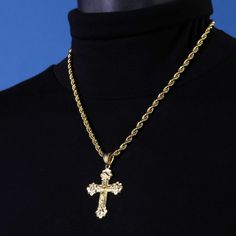 - Brand New Necklace + Pendant - Real 14k Gold-Plated - 20" Rope Necklace - High Quality, Will Not Tarnish - Reasonable Offers Accepted Gold Diamond Crucifix Jewelry, 14k Gold Pendant Necklace With Rope Chain, Yellow Gold Plated Crucifix Jewelry, Yellow Gold Cross Jewelry With Figaro Chain, 14k Gold Cross Figaro Chain Jewelry, Gold Diamond Cut Crucifix Jewelry, 14k Gold Rope Chain Jewelry For Gift, 14k Gold Rope Chain Jewelry As Gift, 14k Gold Cross Jewelry With Diamond Cut