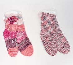 It's sweater weather, so why not indulge in a warm fuzzy treat? A cozy combo of slippers and socks (and lined with faux fur!), this sweater knit set is the ultimate in feel-good footwear. From Cuddl Duds. Pink Knitted Socks For Winter, Cozy Socks For Winter Loungewear, Snug Winter Socks For Loungewear, Cozy Snug Socks For Cold Weather, Cozy Socks For Loungewear In Winter, Cozy Warm Socks For Cold Weather, Soft Knit Socks For Winter Loungewear, Winter Loungewear Soft Knit Socks, Comfy Pink Winter Socks