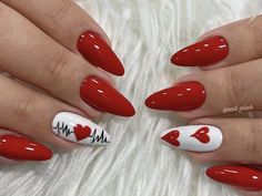 Valentines Nail Art Designs, Elegant Nail, Valentine Nail Art, February Nails, Nail Designs Valentines, Makijaż Smokey Eye, Trendy Nail Art