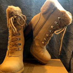 Steve Madden Faux Fur Lining Timing High Heel Wedge Boots Tan Women Size 8 One Pair And One Pair Size 7 Available Steve Madden Women Timing Faux Fur Lined Heels Wedge Boots Suggested Retail Price: $139.95 Condition: New In Box Style Type: Wedge Boots Collection: Steve Madden Size 7, Size 8 Heel 4 1/2 Inches Color Tan Material Faux Fur Lining Winter Wedge Heel Boots, Winter Wedge Boots With High Heel, Winter Platform Wedge Boots, Synthetic Wedge Heel Boots For Winter, Trendy Synthetic Wedge Boots For Winter, Winter Synthetic Wedge Heel Boots, Synthetic Winter Wedge Heel Boots, Winter Synthetic Wedge Boots With Round Toe, Trendy Winter Boots With Wedge Heel