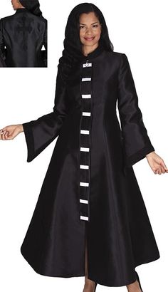 Diana 8595 Church Choir Outfits, Ministry Apparel, Clergy Women, Black Dress Style, Church Attire, Women Church, Princess Sleeves, Womens Robes, Top Designer Brands