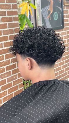 Curly Blowout Mid Taper, Blowout Taper Fade Curly Hair, Temp Fade Curly Hair, Curly Mid Fade, Mid Blowout Taper, Blowout Taper Curly Hair, Mid Taper Fade Curly Hair, Mid Taper Blowout, Blowout Taper Fade Textured Fringe