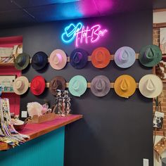 Grab your friends and book your own private party! Our fedora & cowboy hats range from $60-$170. Accessories range from approximately $2-$35. Trucker hats range from $11-$20. Depending on what hat and accents you choose, an average hat usually cost between $75-$185. What's Included: Personal Stylist(s) for all your hat decorating and/or shopping needs: 2-4 people [1.5-2 hours] 5-9 people [2-4 hours] 10-15 people [3-5 hours] Wide range of styles of hats including trucker, fedora and cowboy. Tons Classic Cheap Hats For Western-themed Events, Inexpensive Brimmed Hats For Western-themed Events, Hats Off Party Theme, Patron Hat Party, Vendor Booth Display Ideas Hats, Hat Bar Display, Kentucky Derby Hats With Flat Crown For Country Events, Trucker Hat Display Ideas Craft Show, Fun Wide Brim Party Hat