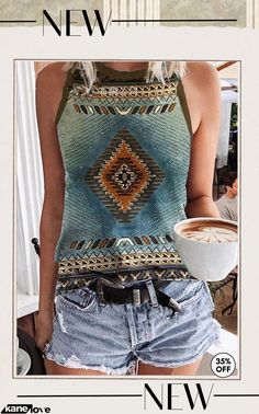 Kristina Ethnic Geometric Hippie Print Knit Tank Top Knit Tank Top, Knit Tank, Knitted Tank Top, Knit Tanks, Elevate Your Style, Your Style, Tank Top, Tank Tops, Knitting