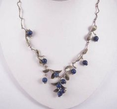 Michael Michaud Silver Seasons Blueberry 16" Adj. Twig Necklace NWT | eBay Michael Michaud, Sponge Coral, Funky Jewelry, Nature Inspired Jewelry, Blue Necklace, Gothic Jewelry, Jewelry Inspo, Fashion Jewelry Necklaces, In America