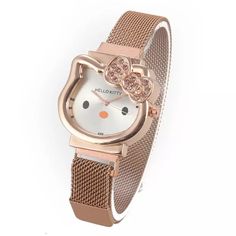 Hello Kitty Rose Gold Mesh Band Watch Cute Everyday Rose Gold Watch With Pink Bow. Straps Is Magnetic Easy To Adjust To Size If Needed Brand New! Bundle More To Save 10% Trendy Rose Gold Watch For Party, Trendy Rose Gold Party Watch, Casual Pink Watch For Gift, Dkny Watches Women, Anne Klein Watches Women, Student Birthday Gifts, Random Idea, Dkny Watch, Invicta Watches Women