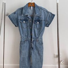 Trendy Denim Jumpsuit Full Legs, Short Sleeve, Boiler Suit, Sturdy Denim, Utility Jump Suit, Very Flattering Jumpsuit Is Xs But Fits Like A Tall Zara Xs Never Worn, Only Washed Once Fitted Washed Blue Denim Overall Jumpsuit, Zara Medium Wash Jumpsuits And Rompers With Pockets, Casual Relaxed Fit Zara Jumpsuits And Rompers, Casual Relaxed Fit Jumpsuits And Rompers By Zara, Casual Zara Jumpsuits And Rompers With Relaxed Fit, Zara Casual Relaxed Fit Jumpsuits And Rompers, Trendy Fitted Washed Blue Denim Jumpsuit, Zara Denim Blue Jumpsuits And Rompers With Pockets, Zara Light Wash Denim Jumpsuit For Spring