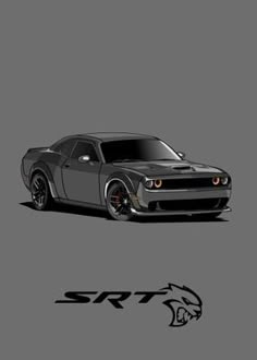 a car with the word srt on it