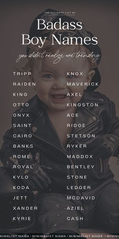 Badass Boy Names, Baby Girls Names, English Boy Names, Western Baby Names, Edgy Baby, Cool Baby Boy Names, Cool Boy Names, Meaningful Baby Names, Studera Motivation