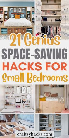 the top 20 genius space saving hacks for small bedroom decorating ideas and storage