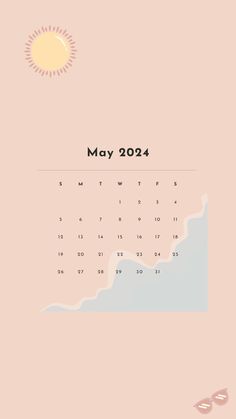 a calendar with the sun above it on a pink background, and two pairs of shoes below