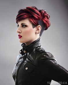 20110504_112_v1_8x10_webWM | Flickr - Photo Sharing! Red Hair With Black Roots, Highlights Pixie Cut, Red Hair With Black, Hair With Black Roots, Ftm Haircuts, Beckham Hair, Short Red Hair, Long Face Hairstyles