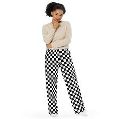 All-over print unisex wide-leg pants - Objet D'Art Trendy Wide Leg Sweatpants, Trendy Wide-leg Cotton Sweatpants, Trendy Wide-leg Loungewear Pants, Trendy Wide Leg Pants For Loungewear, Trendy White Wide Leg Lounge Pants, Trendy Wide-leg Sweatpants For Loungewear, Comfy Lounge Pants, Unisex Pajamas, Cozy Lounge