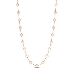 Lustrous pink freshwater cultured pearls adorn graceful stations around this sensational women's necklace from the Lali Jewels Collection. Fashioned in 14K rose gold, the 18-inch rope chain secures in place with a spring ring clasp. Women's Necklace, Jared The Galleria Of Jewelry, Cultured Pearl Necklace, Freshwater Cultured Pearls, Freshwater Pearl Necklaces, Rope Chain, Cultured Pearls, Spring Rings, Fresh Water