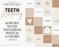 Quotes Instagram Post, Messages Instagram, Esthetician Room Decor, Tooth Gem, Quotes Instagram, White Smile, Teeth Care, Etsy Instagram, Social Media Templates