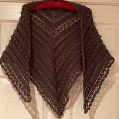 Lace Shawl In A Beautiful Multi Patterned Crocheted Design. Color- Grey Stone With Flecks Of Metallic Black 96% Acrylic & 4% Metallic Polyester Machine Washable On Gentle Cycle In Laundry Bag. Lay Flat And Block To Dry. Approx Size - 54” Across Top And 27” To Bottom Tip Hand Crocheted. I Charge For My Time And Materials. Price Is Firm. Thank You For Supporting Hand Crafted Artwork. From A Smoke Free And Cat Friendly Home. Crochet Triangular Shawl Pattern Free, Crochet Lace Shawl, Blue Shawl, Snood Scarf, Tube Scarf, Crochet Shawls, Silk Scarf Painting, Hand Knit Scarf, Hand Painted Silk Scarf