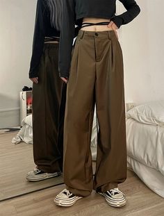 Brand: ErhuSize: S M L XLStyle: OriginalWomen's trouser waist height: natural waistColor classification: black, apricot, khaki, dark gray, light gray, coffeeThickness: RegularTrouser length: Long pantsWomen's pants: Straight-leg pantsMaterial composition: 100% of polyester Spring Outfits For School, Casual Suit, Gray Light, Suit Pants, Black Khakis, Pants Straight, Dress Suits, Long Pants, Straight Leg Pants