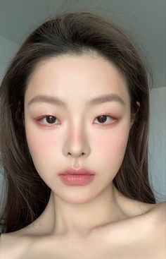 Monolid Makeup Korean, Monolid Natural Makeup, Makeup Asia, Monolid Makeup, Bentuk Alis, Korea Makeup, Soft Makeup Looks