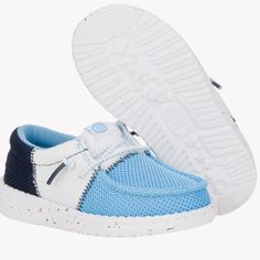 Tri Navy Blue New With Tags In Sport Mesh Blue Slip-on Sneakers With Soft Sole, Girls Loafers, Hey Dude Shoes, Hey Dudes, Star Shoes, Hey Dude, Grey Shoes, Boy Shoes, Toddler Shoes