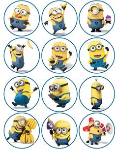 the despicable minions from despicable memes are shown in different poses