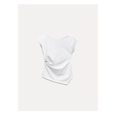 REGULAR FIT - BOATNECK - ASYMMETRIC HEM - SHORT SLEEVET-shirt made of 100% cotton. Boat neck and short sleeves. Asymmetric hem. Side ruching detail. Side hidden in-seam zip closure. Zara White Top, Zara Clothes, Birthday Haul, Xmas Wishlist, Wishlist 2024, Zara Outfit, T Shorts, Casual Day Outfits, Zara Top