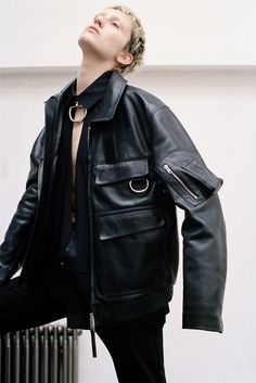 Alyx Otoño Invierno 2017-2018 Paris Fashion Week Men's Leather Jacket, New Rock, Mens Winter Fashion, Fall Jackets, Black Leather Jacket