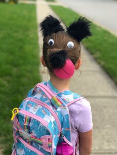 Hairstyles For Teens, Multi Colored Hair, Easter Hairstyles For Kids, Crazy Hair Day At School, Easter Hair Bow, Hairstyles For Kids