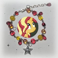 sunset shimmer bracelet :) handmade! customs open! Mlp Bracelets, Beaded Bracelets Aesthetic, 19 Birthday, Pulseras Kandi, Hello Kitty Room Decor, Bracelet Business, Pony Bead Bracelets, Beaded Braclets, Kandi Ideas