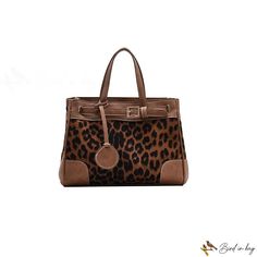 Bird in Bag - Retro leopard print spot handheld ladies bag new fashion crossbody bucket bag Trendy Brown Bucket Bag With Top Handle, Brown Top Handle Satchel With Single Handle, Large Capacity Leopard Print Bag For Shopping, Leopard Print Leather Shoulder Bag With Top Handle, Trendy Rectangular Leopard Print Bags, Trendy Leopard Print Bag For Daily Use, Trendy Leopard Print Bag With Detachable Strap, Spacious Leopard Print Bag For Daily Use, Leopard Print Rectangular Satchel For Shopping