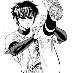 an anime character holding up a tennis racket