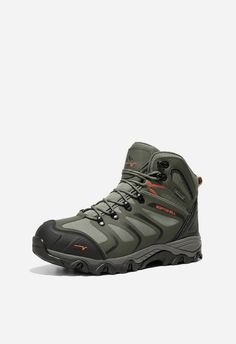 Comfortable and Shock-Absorbent Lightweight and Flexible EVA Midsole Non-slip and Durable Rubber Soles Perfect for Outdoors Activities Outdoors Activities, Waterproof Hiking Boots, Hiking Boot, Walking Boots, Mens Shoes Boots, Black Orange, Black And Tan, Tan Brown, Army Green