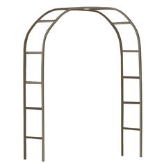 an arched metal structure with ladders on the sides and bottom, against a white background