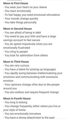 the moon in first house is shown with instructions on how to spell it and what to do