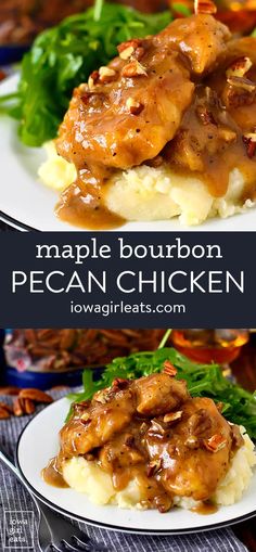 this maple bourbon pecan chicken is an easy and delicious dinner