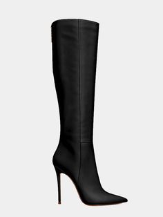 The Miliano boot is designed to be a timeless classic for your winter wardrobe. This statement silhouette features a slim stiletto heel and pointed toe, complemented by a stylish zip feature for easy in-and-out access. Vegan upper Vegan insole Vegan outsole Closed pointed toe Below the knee Handmade Designed in LA Self-covered stiletto heel, 4.75" (120mm) Love Of Life, Vegan Leather Boots, Outfits 2022, Leather Boot, 5 Inch Heels, Outfits Fashion, Dress Plus Size, Heel Boots, Beach Jewelry