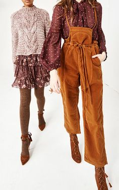 Ulla Johnson Fall/Winter 2016 Look 2 on Moda Operandi Ulla Johnson Street Style, Overalls Street Style, Corduroy Overalls, Mode Boho, French Floral, Mommy Style, Eclectic Fashion, Early Fall