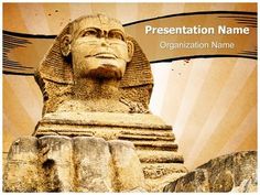 an egyptian statue is shown with the sun shining in the background and text that reads, presentation name organization name