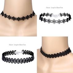 2 Pieces Choker Necklace Set Stretch Black Velvet Classic Gothic Velvet Chokers Jewelry Charm Gift Channel Your Inner 90's Queen With Our Classic Tattoo Jewelry And Achieve A Unique Look To Flaunt All Day! Giving You A Fashionable Look To Pair With You Stretchy - Every Item In Thisjewelry Set Is Comfortable And Stretchy, Providing Versatile Wear For Consumers Of Different Sizes And Ages. Trendy Gift Idea - Our Jewelry Sets Make Great Party Favors And Stocking Stuffers For Kids And Teens. Share T Beach Grunge, Tattoo Jewelry, Gothic Choker Necklace, Gothic Chokers, Stocking Stuffers For Kids, Classic Tattoo, Jewelry Tattoo, Choker Necklace Set, Velvet Choker