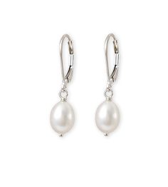 small freshwater pearl & sterling silver earrings MADE IN USA🇺🇸 Cheap Metal Earrings With Pearl Charm, Sterling Silver Earrings, Freshwater Pearls, Silver Earrings, Made In Usa, Pearl Earrings, Sterling Silver, Silver