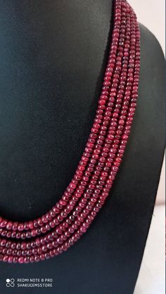 Supernatural 384 Ct Fine Quality Ruby Natural Smooth Gemstone Necklace Stone : Ruby Natural Shape :- Smooth rondelle Necklace - 16 inch 5 line string Size :- 4 mm to 3mm Weight :- 384 carat Polish :- Handmade color - red makes a great gift for your loved ones. Click below to see live stock: https://www.etsy.com/au/shop/ShakugemsStore?ref=search_shop_redirect If for any reason you are not satisfied with your purchase. You can return it for a full refund within 5 days (If you want maximum or minim Rondelle Necklace, Carnelian Bracelet, Necklace Stone, Gemstone Beaded Necklace, 108 Bead, Drop Beads, Little Flowers, Cord Necklace, Natural Shapes