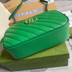 PRODUCT DETAILS Includes Shipping bags, dustbag sleeper, care manual, booklet, tag. Gg Marmont Small Shoulder Bag, Lady Bags, Small Shoulder Bag, Cute Bag, New Handbags, Green Bag, New Bag, Crossbody Shoulder Bag, Gucci Bag